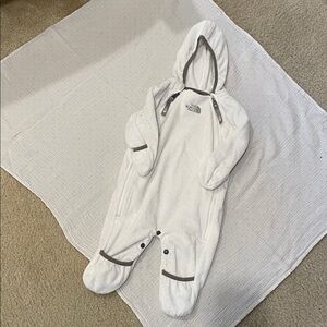 The North Face White Infant Hooded Suit